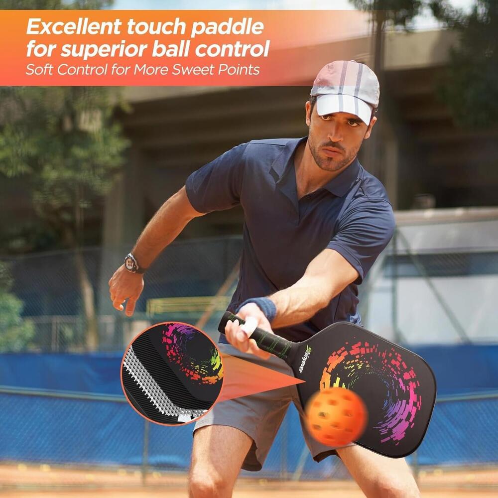 Shinyever Premium Pickleball Paddle Set with Balls and‎ Carry Bag - Picture 5 of 14